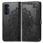 For Samsung Galaxy A16 5G Mandala Flower Embossed Leather Phone Case(Black)