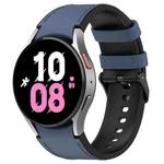 For Samsung Galaxy Watch 6 Silicone Leather Black Buckle Watch Band(Midnight Blue)