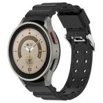 For Samsung Galaxy Watch 6 / 6 Classic Armored Solid Color Silicone Watch Band(Black)