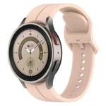 For Samsung Galaxy Watch 6 / 6 Classic Grooved Color Buckle Silicone Watch Band(Pink)