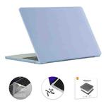 For MacBook Air 15.3 A2941 ENKAY EU Version 3 in 1 Matte Protective Case with TPU Keyboard Film & Anti-dust Plugs(Sierra Blue)