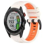 For Garmin Approach S62 22mm Sports Two-Color Silicone Watch Band(Starlight+Orange)