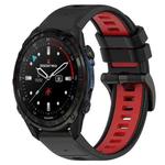 For Garmin Descent Mk3i 43mm 20mm Sports Two-Color Silicone Watch Band(Black+Red)