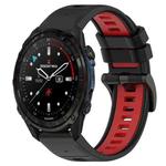 For Garmin Descent Mk3i 51mm 26mm Sports Two-Color Silicone Watch Band(Black+Red)