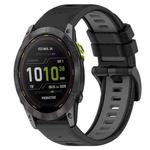 For Garmin Enduro 3 Sports Two-Color 26mm Silicone Watch Band(Black+Grey)