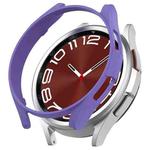 For Samsung Galaxy Watch 6 Classic 43mm Half Coverage Hollow PC Watch Protective Case(Purple)