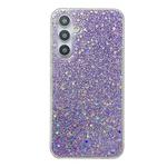 For Samsung Galaxy A54 5G Glitter Sequins Epoxy TPU Phone Case(Purple)