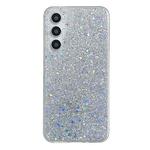 For Samsung Galaxy A34 5G Glitter Sequins Epoxy TPU Phone Case(Silver)