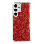 For Samsung Galaxy S24 FE 5G Glitter Sequins Epoxy TPU Phone Case(Red)