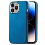 For iPhone 14 Pro Max Skin-Feel Electroplating TPU Shockproof Phone Case(Blue)
