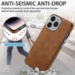 For iPhone 14 Pro Max Skin-Feel Electroplating TPU Shockproof Phone Case(Brown)