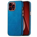 For iPhone 15 Pro Max Skin-Feel Electroplating TPU Shockproof Phone Case(Blue)