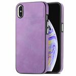 For  iPhone XS Max Skin-Feel Electroplating TPU Shockproof Phone Case(Purple)