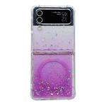 For Samsung Galaxy Z Flip3  Magsafe Glitter TPU Phone Protective Case(Purple)