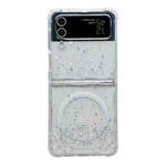 For Samsung Galaxy Z Flip4 Magsafe Glitter TPU Phone Protective Case(White)