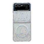 For Samsung Galaxy Z Flip4 Magsafe Glitter TPU Phone Protective Case(White)