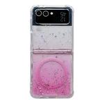 For Samsung Galaxy Z Flip5 Magsafe Glitter TPU Phone Protective Case(Pink)