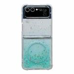 For Samsung Galaxy Z Flip5 Magsafe Glitter TPU Phone Protective Case(Green)