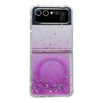 For Samsung Galaxy Z Flip5 Magsafe Glitter TPU Phone Protective Case(Purple)