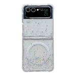 For Samsung Galaxy Z Flip5 Magsafe Glitter TPU Phone Protective Case(White)