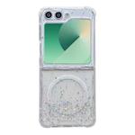 For Samsung Galaxy Z Flip7 Magsafe Glitter TPU Phone Case(White)
