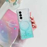 For Samsung Galaxy Z Fold3 Magsafe Glitter TPU Phone Protective Case(Green)