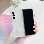 For Samsung Galaxy Z Fold7 Magsafe Glitter TPU Phone Protective Case(White)