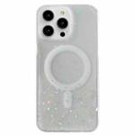 For iPhone 13 Pro MagSafe Glitter Hybrid Clear TPU Phone Case(White)