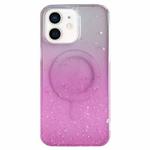 For iPhone 12 MagSafe Glitter Hybrid Clear TPU Phone Case(Pink)