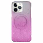 For iPhone 11 Pro Max Glitter MagSafe Hybrid Clear TPU Phone Case(Pink)