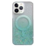 For iPhone 11 Pro Max MagSafe Glitter Hybrid Clear TPU Phone Case(Green)