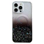 For iPhone 15 Plus MagSafe Glitter Hybrid Clear TPU Phone Case(Black)