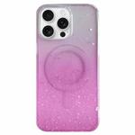 For iPhone 16 Pro Max Glitter MagSafe Hybrid Clear TPU Phone Case(Pink)