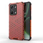 For OnePlus Nord 3 Shockproof Honeycomb Phone Case(Red)