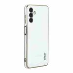 For Samsung Galaxy A34 5G ENKAY Hat-Prince Precise Hole Electroplated TPU Shockproof Phone Case(White)