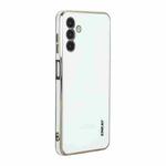 For Samsung Galaxy A14 5G ENKAY Hat-Prince Precise Hole Electroplated TPU Shockproof Phone Case(White)