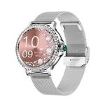 NX19 1.3 inch IP68 Waterproof Color Screen Smart Watch,Support Heart Rate / Blood Pressure / Blood Oxygen Monitoring(Silver)