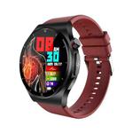 ET340 1.46 inch Color Screen Smart Silicone Strap Watch,Support Blood Oxygen / Blood Glucose / Uric Acid Measurement / Blood Lipid Monitoring(Red)