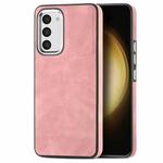 For  Samsung Galaxy S23+ 5G Skin-Feel Electroplating TPU Shockproof Phone Case(Pink)