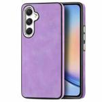 For  Samsung Galaxy A34 5G Skin-Feel Electroplating TPU Shockproof Phone Case(Purple)