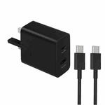 35W USB-C / Type-C + USB Charger Supports PPS / PD Protocol with Dual Type-C Cable, UK Plug