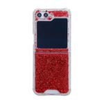 For Samsung Galaxy  Z Flip5 Glitter Sequins Epoxy TPU Phone Case(Red)