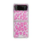 For Samsung Galaxy Z Flip4 Leopard TPU Protective Case(Pink)