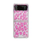 For Samsung Galaxy Z Flip4 Leopard TPU Protective Case(Pink)