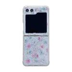 For Samsung Galaxy Z Flip5 Fresh Small Floral Epoxy TPU Phone Case(Butterflies Love Flowers 6)