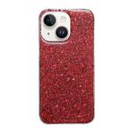 For iPhone 15 Glitter Sequins Epoxy TPU Phone Case(Red)