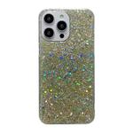 For iPhone 16 Glitter Sequins Epoxy TPU Phone Case(Gold)