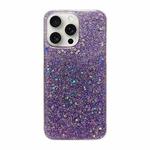 For iPhone 16 Pro Glitter Sequins Epoxy TPU Phone Case(Purple)