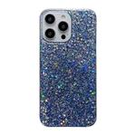 For iPhone 16 Pro Max Glitter Sequins Epoxy TPU Phone Case(Blue)