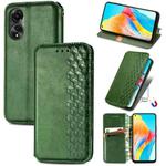 For OPPO A78 4G Cubic Grid Pressed Magnetic Leather Phone Case(Green)